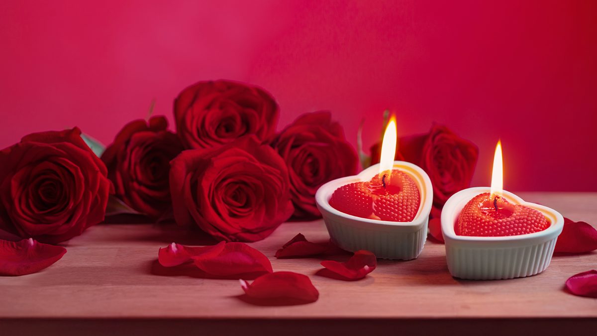 Velas románticas para San Valentín, en Primor