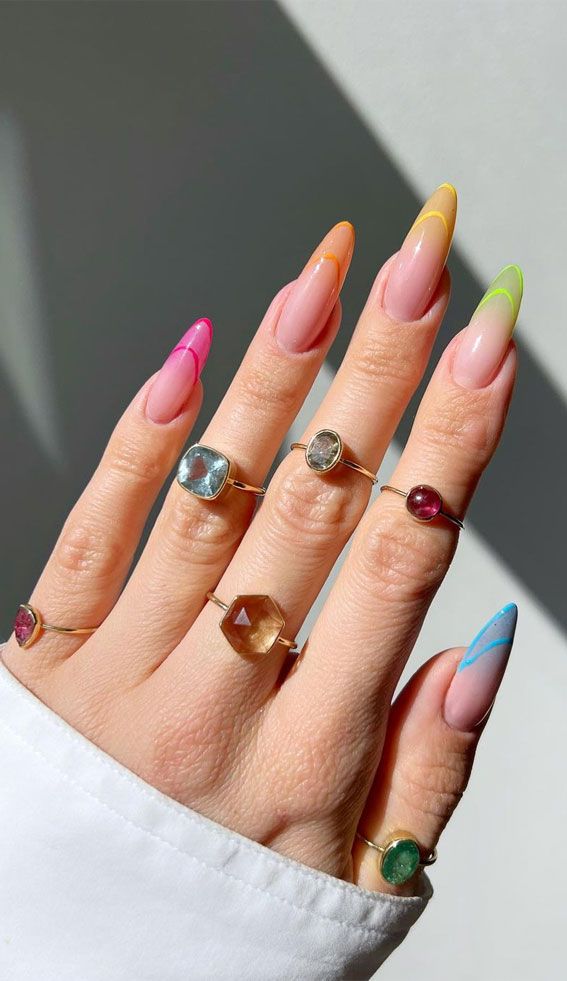 Estas ideas de manicura francesa de colores enamoran a todas