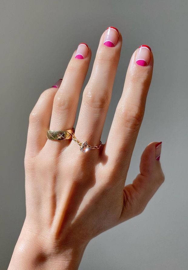 Estas ideas de manicura francesa de colores enamoran a todas